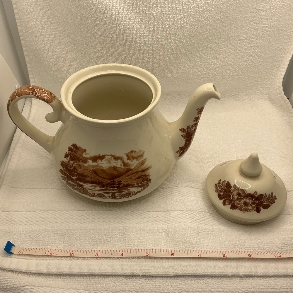 Teapot Staffordshire English Ironstone Tableware Limited England Underglaze 5”